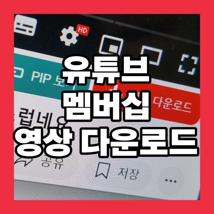  유튜브 멤버십 영상 다운로드 방법 유플레이어 모바일