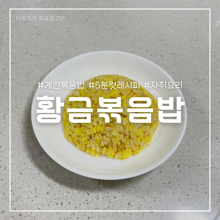  5분컷 레시피 '황금볶음밥' 입맛 없거나 귀찮을 때 적합한 자취요리