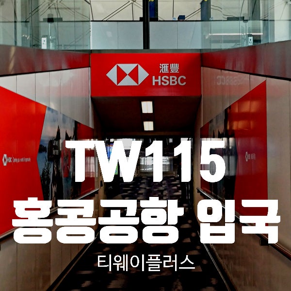  TW115. 티웨이 도심공항 체크인. 홍콩 입국심사 Tip
