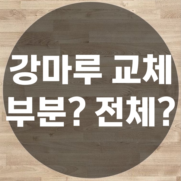  강마루교체 부분으로? 전체로?