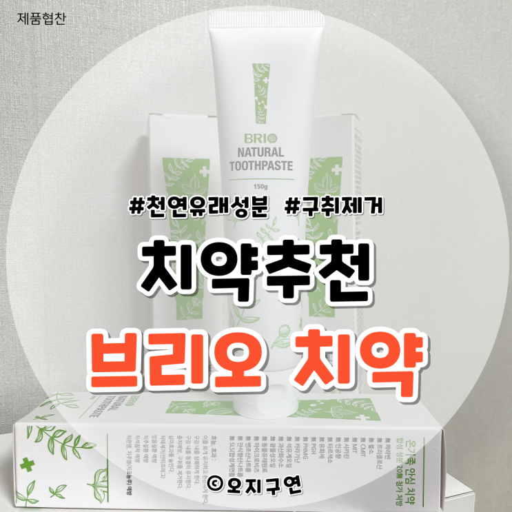  입냄새 제거 브리오 치약추천