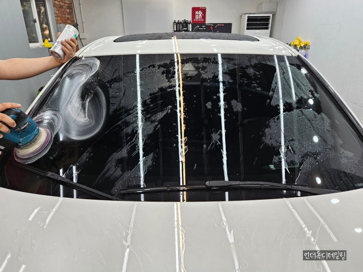  BMW320d 양산 유막제거,유리발수코팅