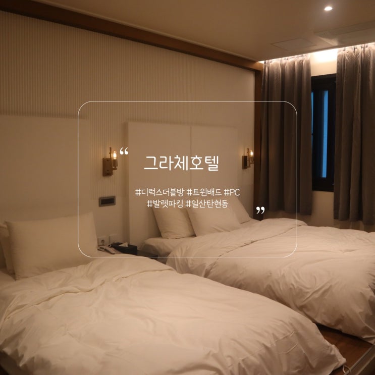  일산탄현동 그라체호텔 아이와 함께 가기좋은 디럭스더블방