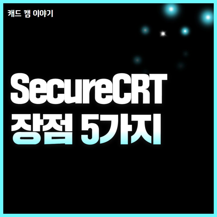  SecureCRT! 보안과 효율성 No.1