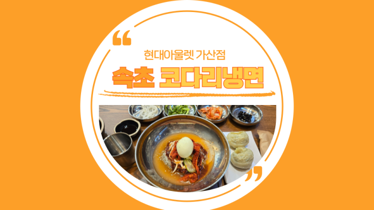  [가산디지털단지] 속초 코다리 냉면