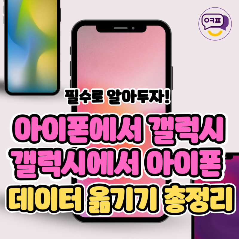 갤럭시에서 아이폰 아이폰에서 갤럭시 이동 사진 문자 연락처 어플 유심 데이터 옮기기