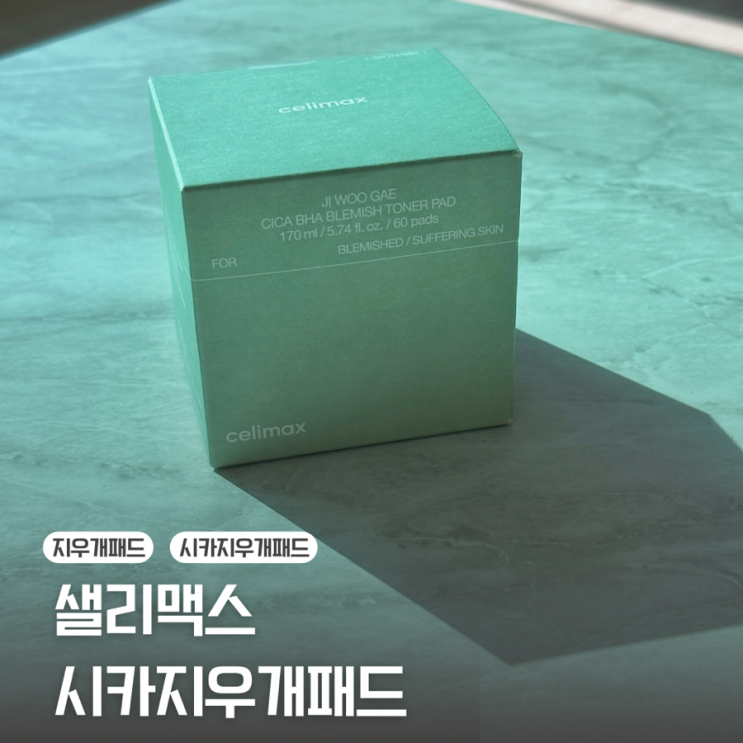  [셀리맥스] 시카지우개패드 얼굴 각질제거 닦토용 후기 내돈내산