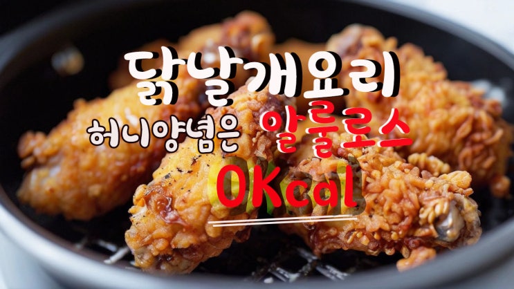 닭날개요리 에어프라이어 허니양념의 비밀 0kal