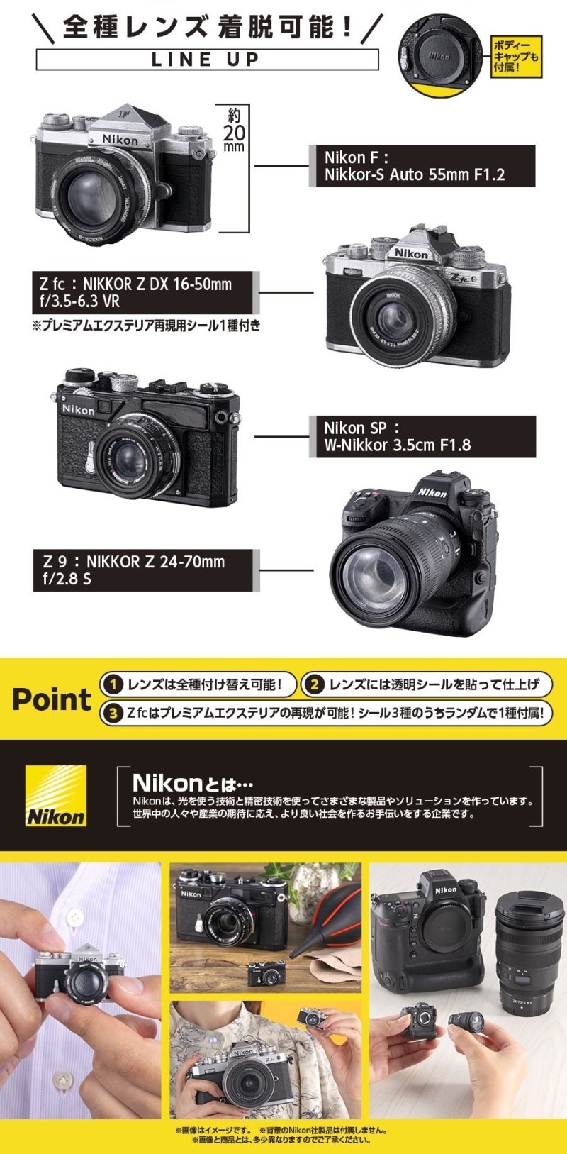 BANDAI -  camera town  New Nikon Gashapon (vending machine-dispensed capsule toys