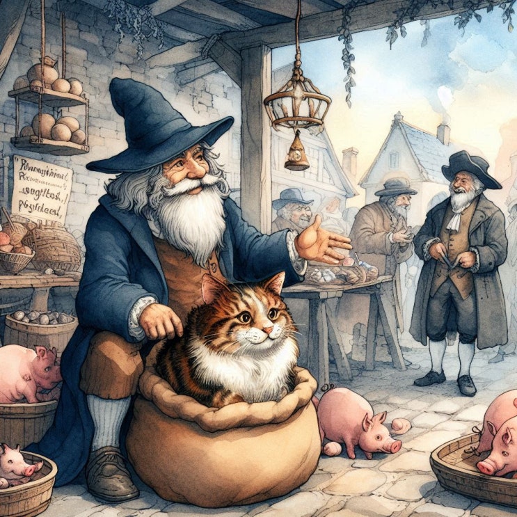  Let the cat out of the bag 뜻과 유래, 자루 속에 고양이를 넣은 18세기 유럽의 시장