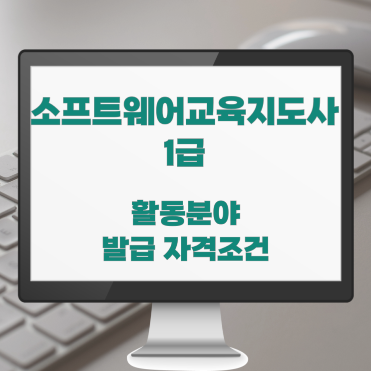 소프트웨어교육지도사 1급 활동분야와 발급 자격조건 소프트웨어교육지도사 1급 활동분야와 발급 자격조건