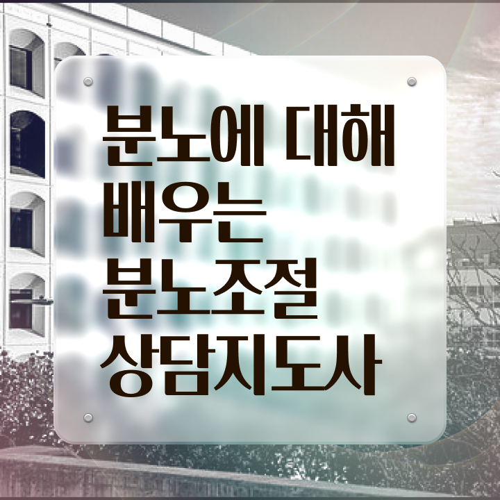  선택적 분노조절장애 분노조절상담지도사 한달 만에 취득했던 후기
