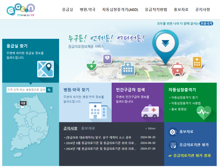  응급 의료 포털 사용법: 병원과 약국 쉽게 찾기