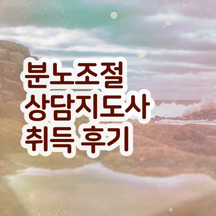  분노조절상담사1급교육원 , 분노조절상담지도사 준비 과정 , 취업관련 정보