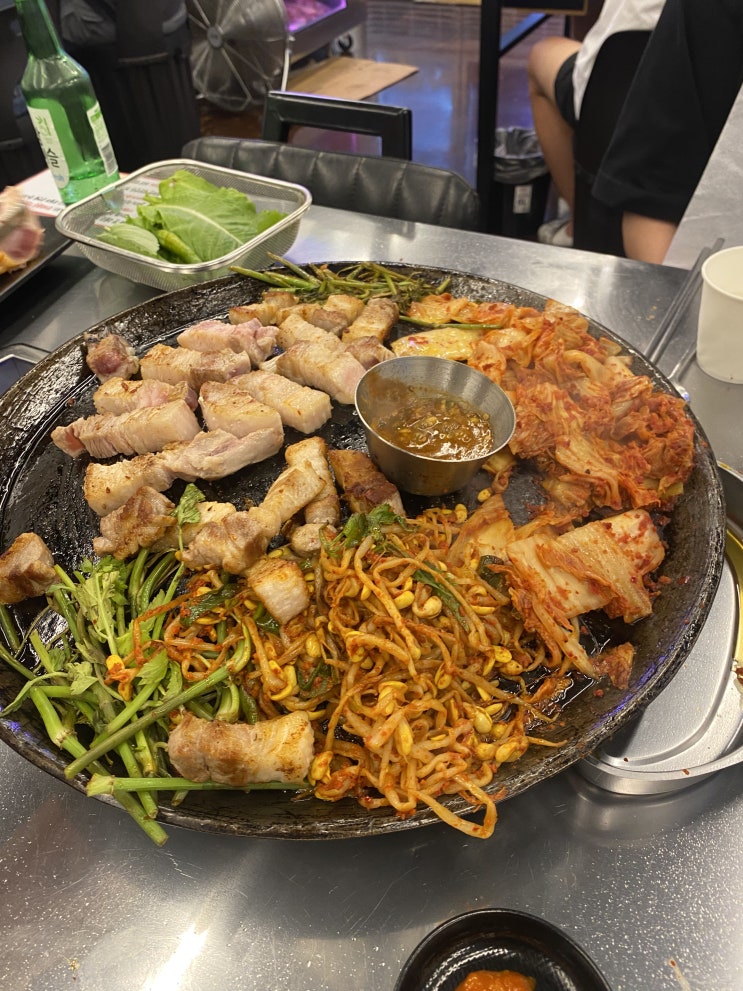  내돈내산 군산 할매솥뚜껑삼겹살 수송동삼겹살 수송동5인모임 고기집추천