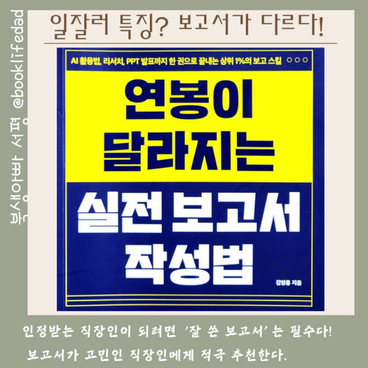  일잘러 특징? 연봉이 달라지는 실전보고서 작성법, 김영롱