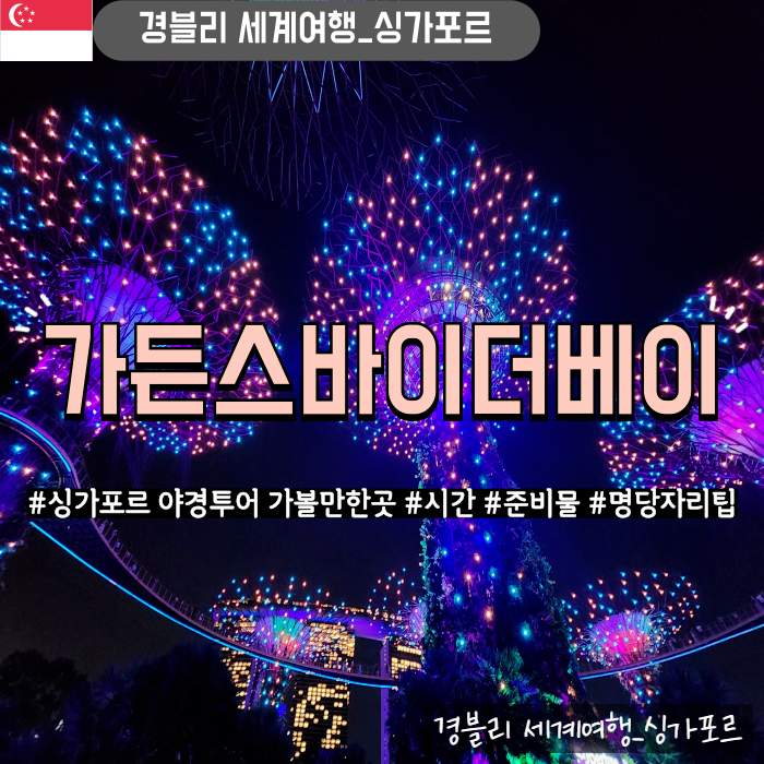  싱가포르 야경투어 가볼만한곳 슈퍼트리쇼 시간, 준비물, 명당자리팁 '가든스바이더베이'