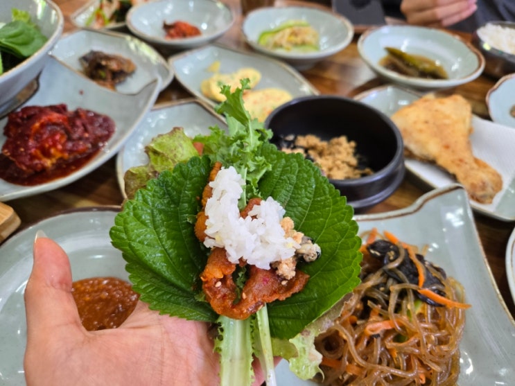  고양시 쌈밥 맛집 들꽃쌈밥 제육볶음 쌈채소 무한리필