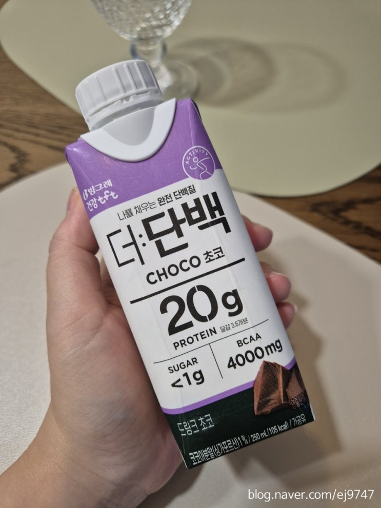 임산부단백질섭취 단백질음료 빙그레 더단백드링크 초코