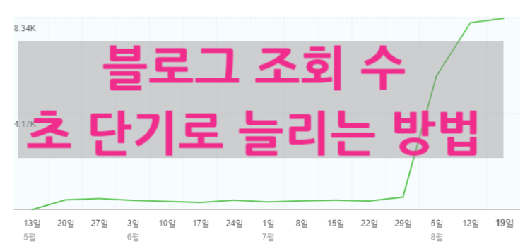  블로그 조회 수 초단기로 늘리는 방법 (한달 내로 조회 수 15배 늘린 노하우)