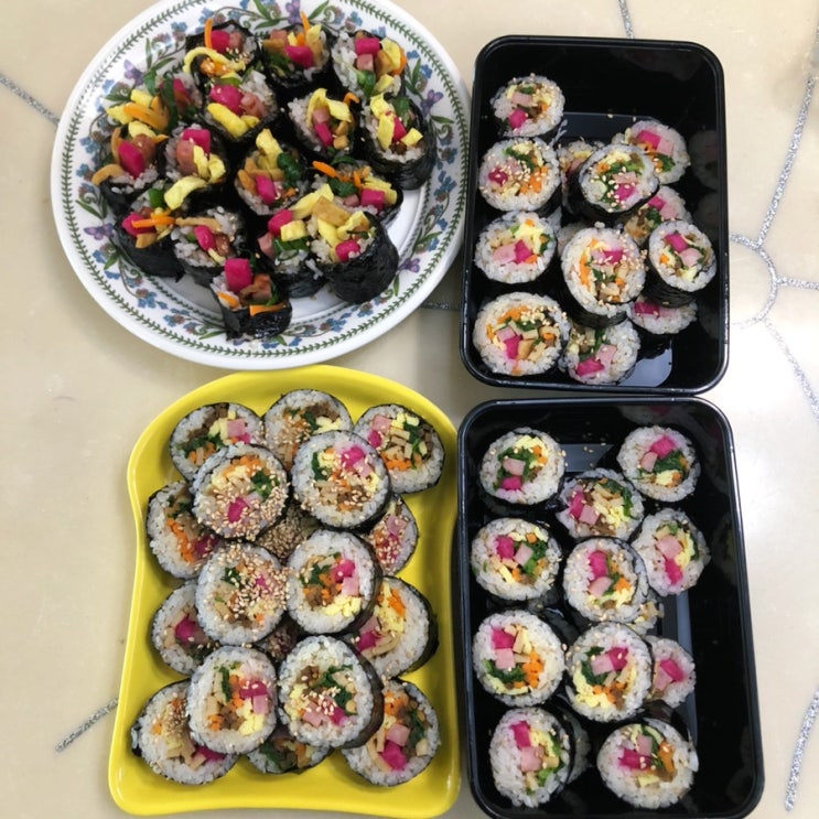  바른먹거리 둥이맘스 김밥밀키트로 김밥만들기 간편하게