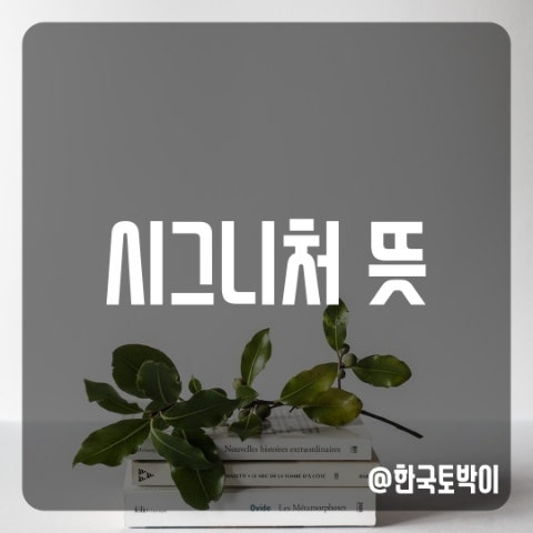  시그니처, 시그니처 메뉴 뜻