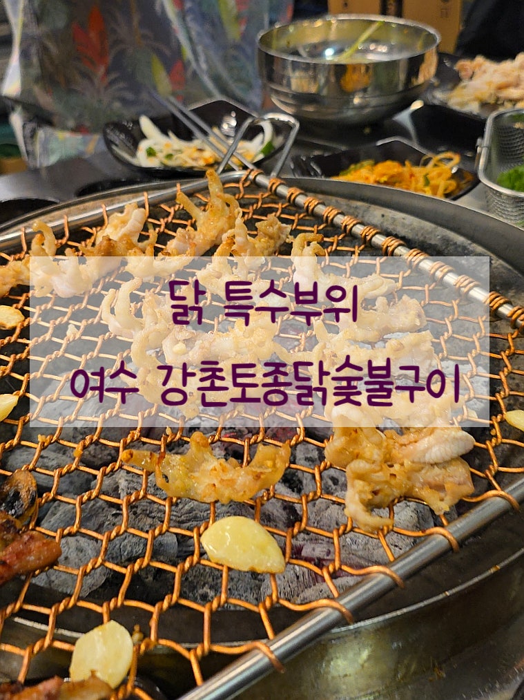 여수 여천 닭 특수부위 맛집 강촌토종닭숯불구이 죽림점