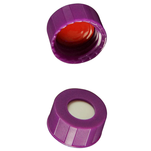  [플라스틱] 9-425mm 퍼플 스크류 캡 (셉텀 접착) 9-425mm Purple Screw Cap (Bonded)