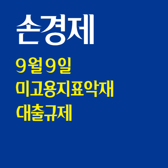  손경제 9월 9일 : 미 고용지표 악재 , 대출규제