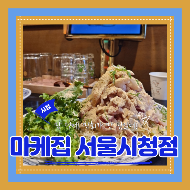  (시청역술집) 을지로에서 막회가 맛있는 찐막회맛집 마케집 서울시청점