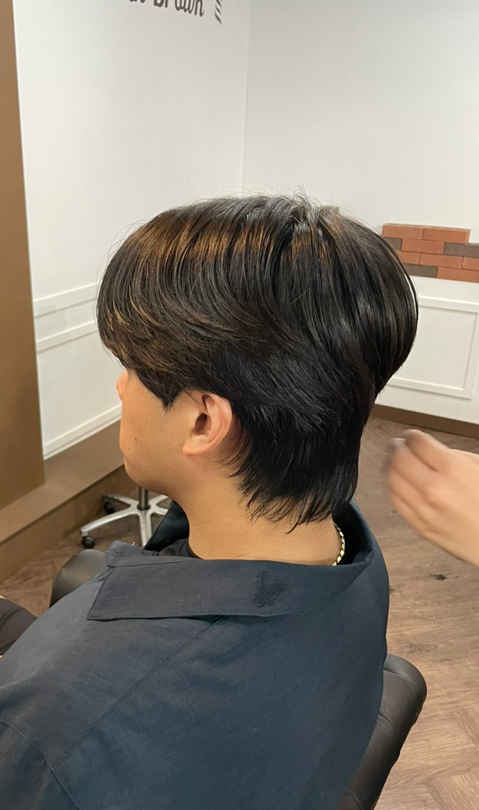  마산 합성동 남성전문 미용실 바버샵 맨인브라운 리프펌 후기