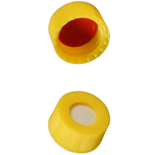  [플라스틱] 9-425mm 옐로우 스크류 캡 (셉텀 접착) 9-425mm Yellow Screw Cap (Bonded)