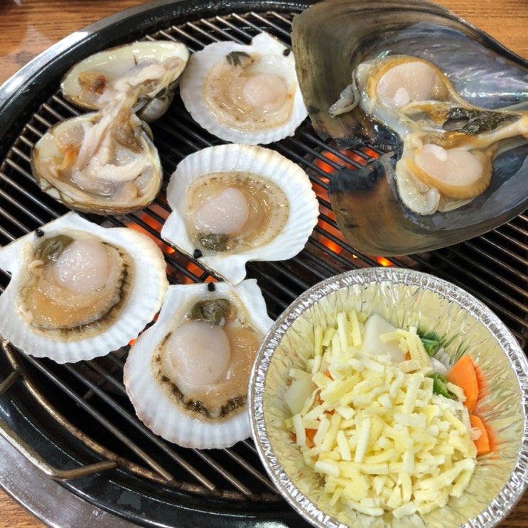  소래포구 조개구이 맛집 회랑조개랑 회 칼국수 세트 존맛