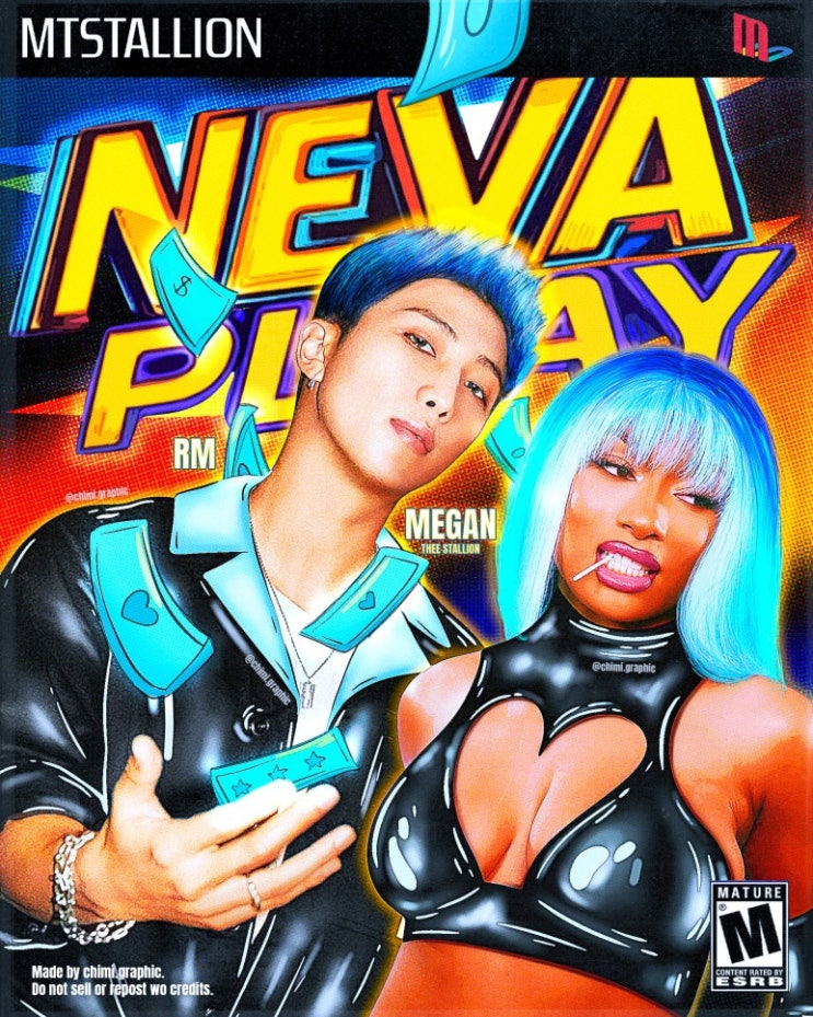  ‘Neva Play’ 가사 해석 발음 방탄 RM 메건 더 스탤리언 뮤비 정보 총정리_영어공부