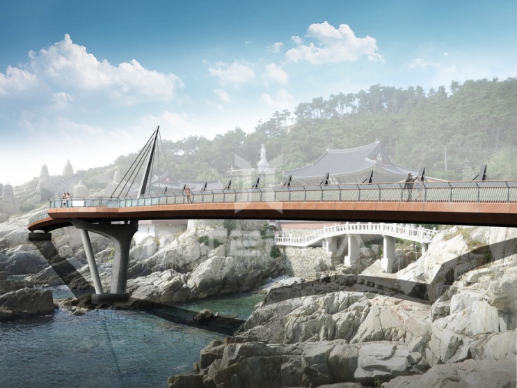  용궁사 경관인도교 경관보행육교 경관보도육교 경관보도교 경관인도교 랜드마크 경관교량 특허공법 교량거더 경관디자인 경관설계 교량디자인 교량설계