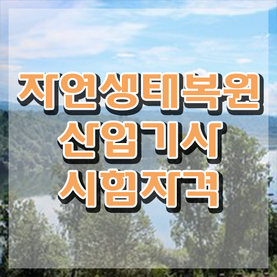  자연생태복원산업기사 응시조건 독학으로 편하게 완료한 노하우
