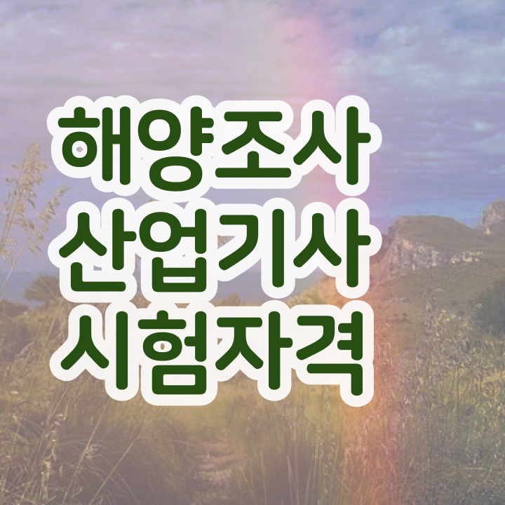  해양조사산업기사 자격조건 해양조사산업기사 취득자격 집에서 온라인으로 간단하게 성공한 방법