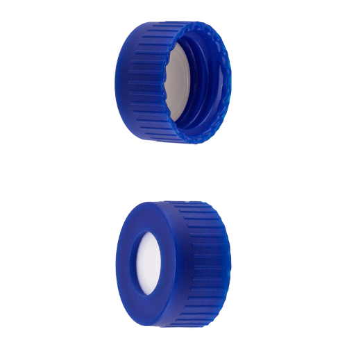  [플라스틱] 9-425mm 블루 스크류 캡 (셉텀 접착) 9-425mm Blue Screw Cap (Bonded)