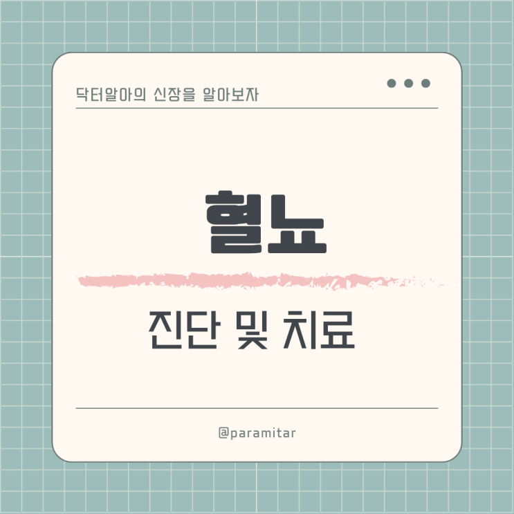  혈뇨(hematuria) 진단 및 치료