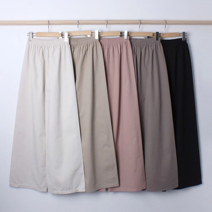  편안함과 스타일을 동시에! 베이직 데일리 허리 밴딩 와이드 면 롱 팬츠 추천