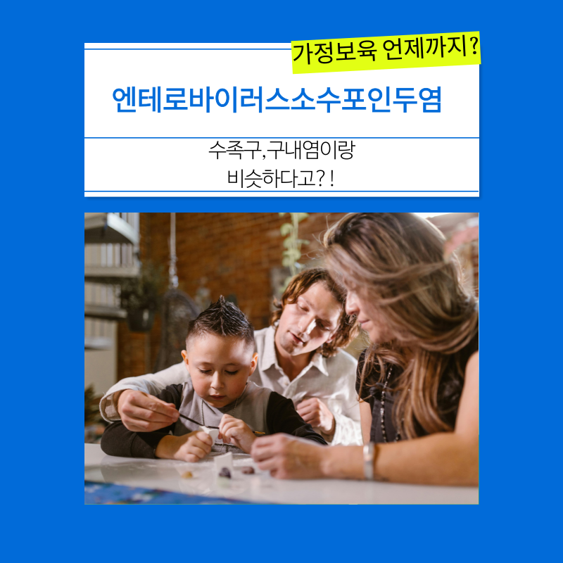 엔테로바이러스소수포인두염 어린이집,유치원 법정전염병 증상및격리기간