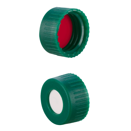  [플라스틱] 9-425mm 그린 스크류 캡 (셉텀 접착) 9-425mm Green Screw Cap (Bonded)