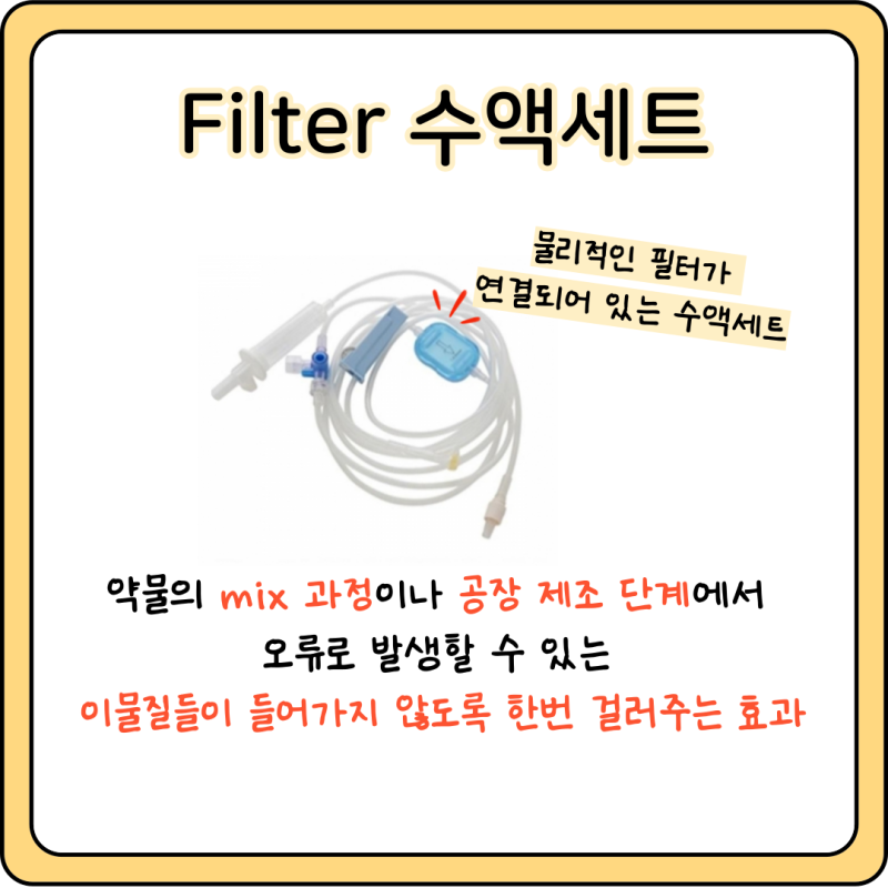 [간호백과사전] Filter 수액세트 생각 없이 사용하면 이렇게 됩니다, 수액세트, Lipid TPN 필터 수액세트, 일반 ...
