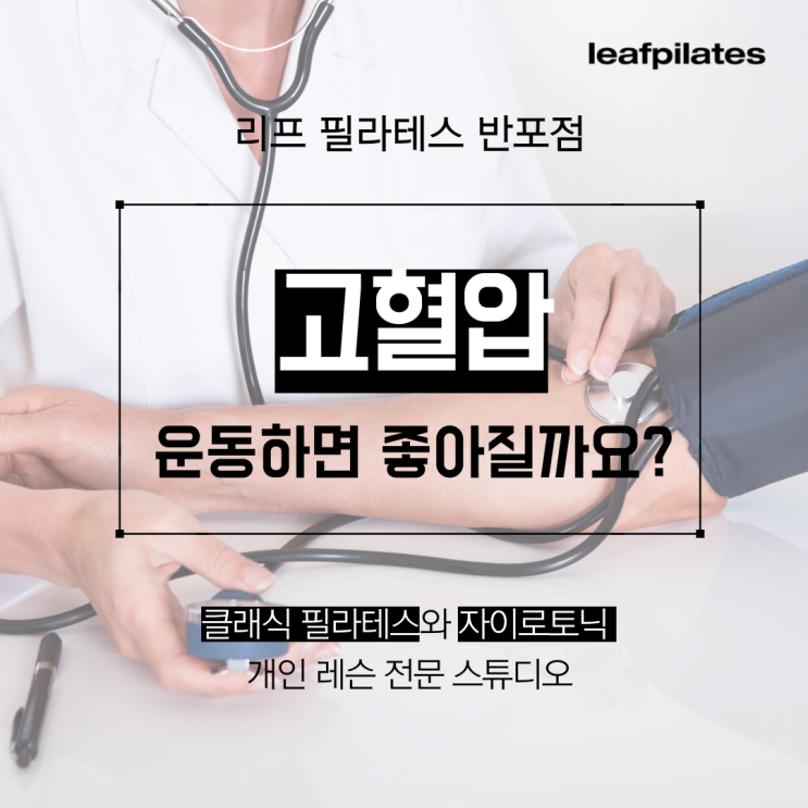  [신반포역 필라테스] 고혈압이면 어떻게 운동하나요?/ 반포필라테스 리프