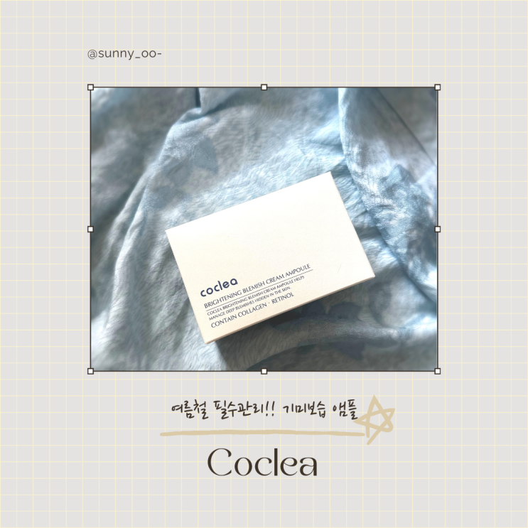  기미, 잡티 제거엔 코클레아 브라이트닝 블래미쉬 기미보습앰플