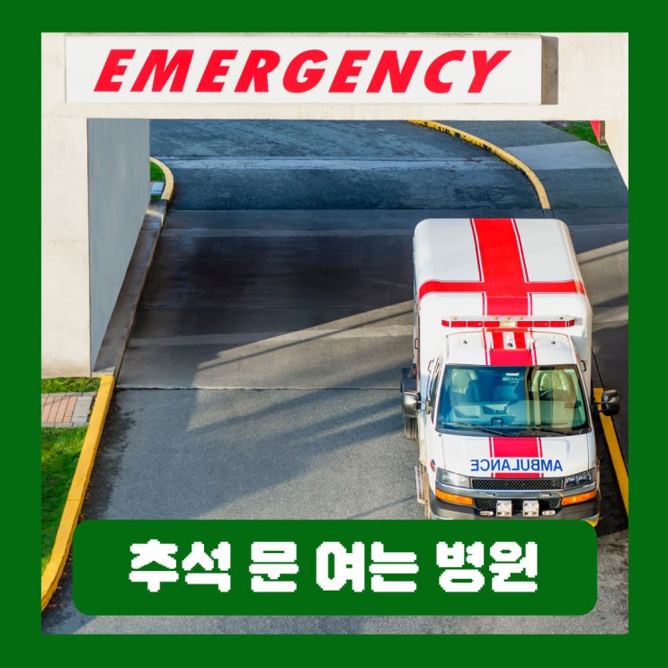  추석 비상 응급 주간 건강보험 수가 상승 뜻 문 여는 병원 찾는법