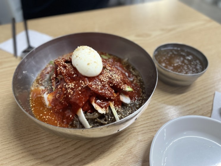  부천 가성비 좋은 매운 송주불냉면&수제왕돈까스 칼국수 고강점