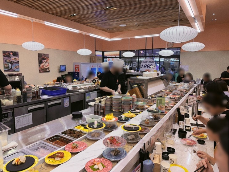  부평 산곡역 맛집 가성비 회전초밥 한접시 1990원 스시이안앤 롯데마트부평점