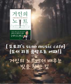  수노 SUNO AI, 음악 생성 AI로 만든 음악 한잔 도서리뷰 : 거인의 노트에서 배우는 "빛을 향한 길" (거인의노트/김익한/4장 확장)