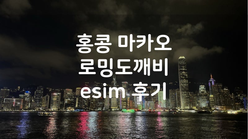 홍콩 마카오 이심 esim 로밍도깨비 이용 후기 사용방법 실명인증 등록방법